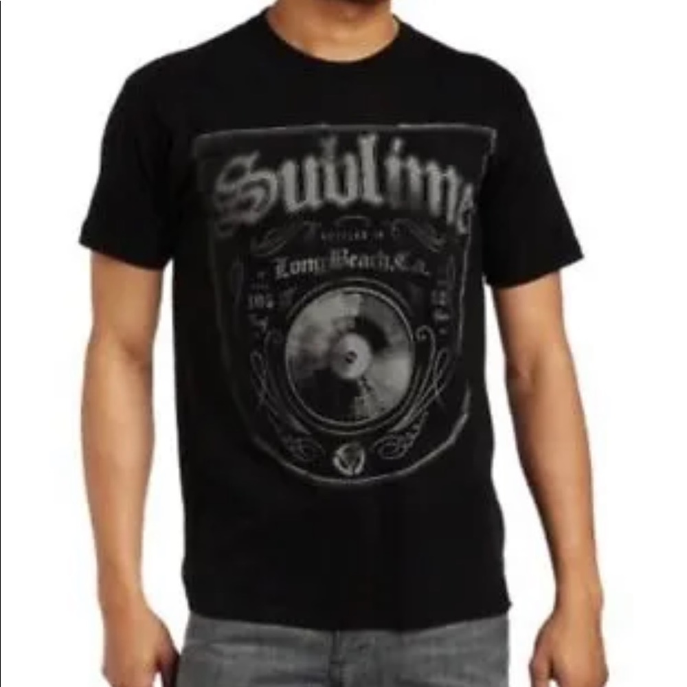 SUBLIME LBC Black Band T-Shirt Tulex Tag Mens Small Long Beach California